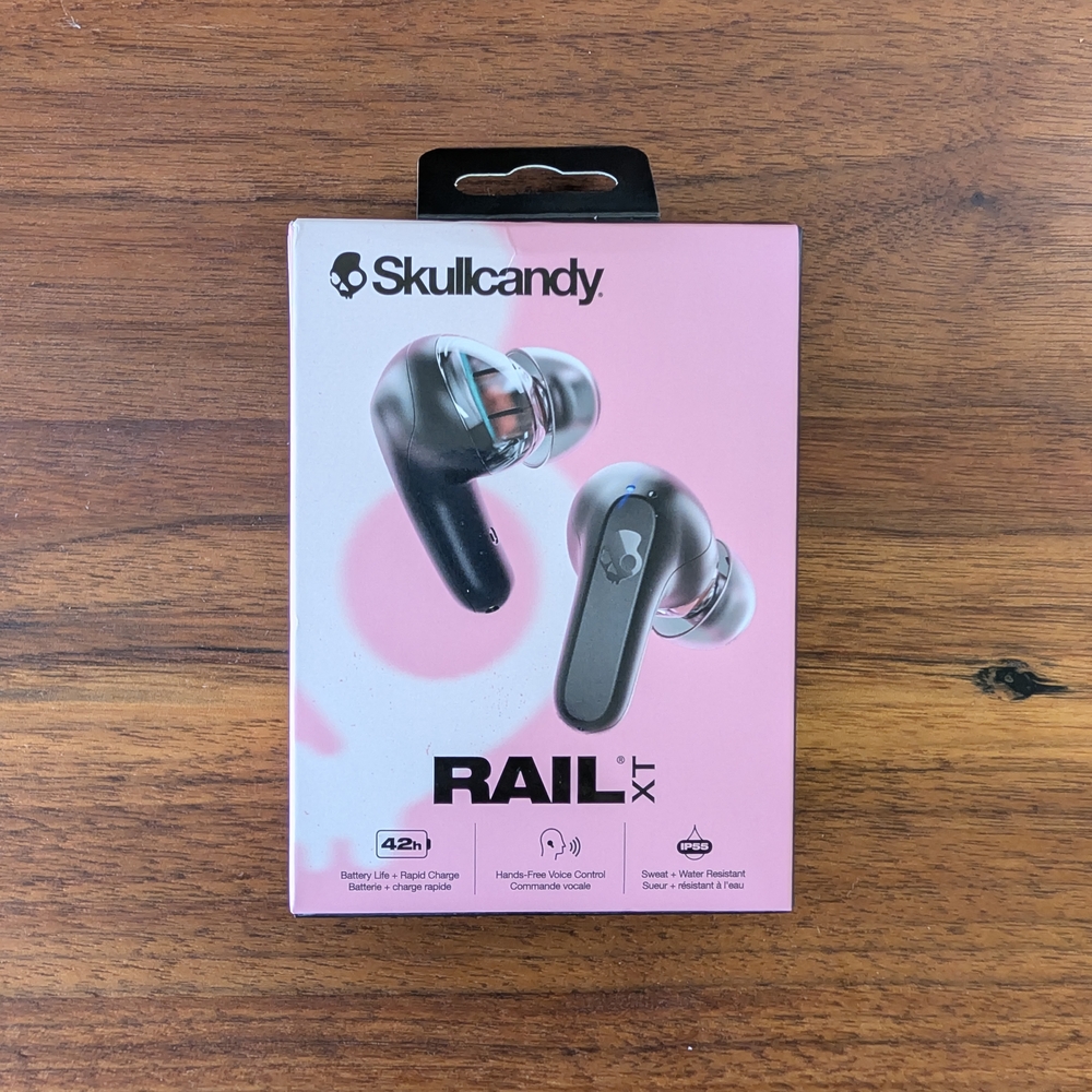 Skullcandy Rail XT Wireless Earbuds - Black and Pink